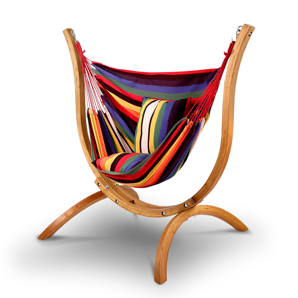Gardeon Hammock Chair Timber Outdoor Furniture Camping